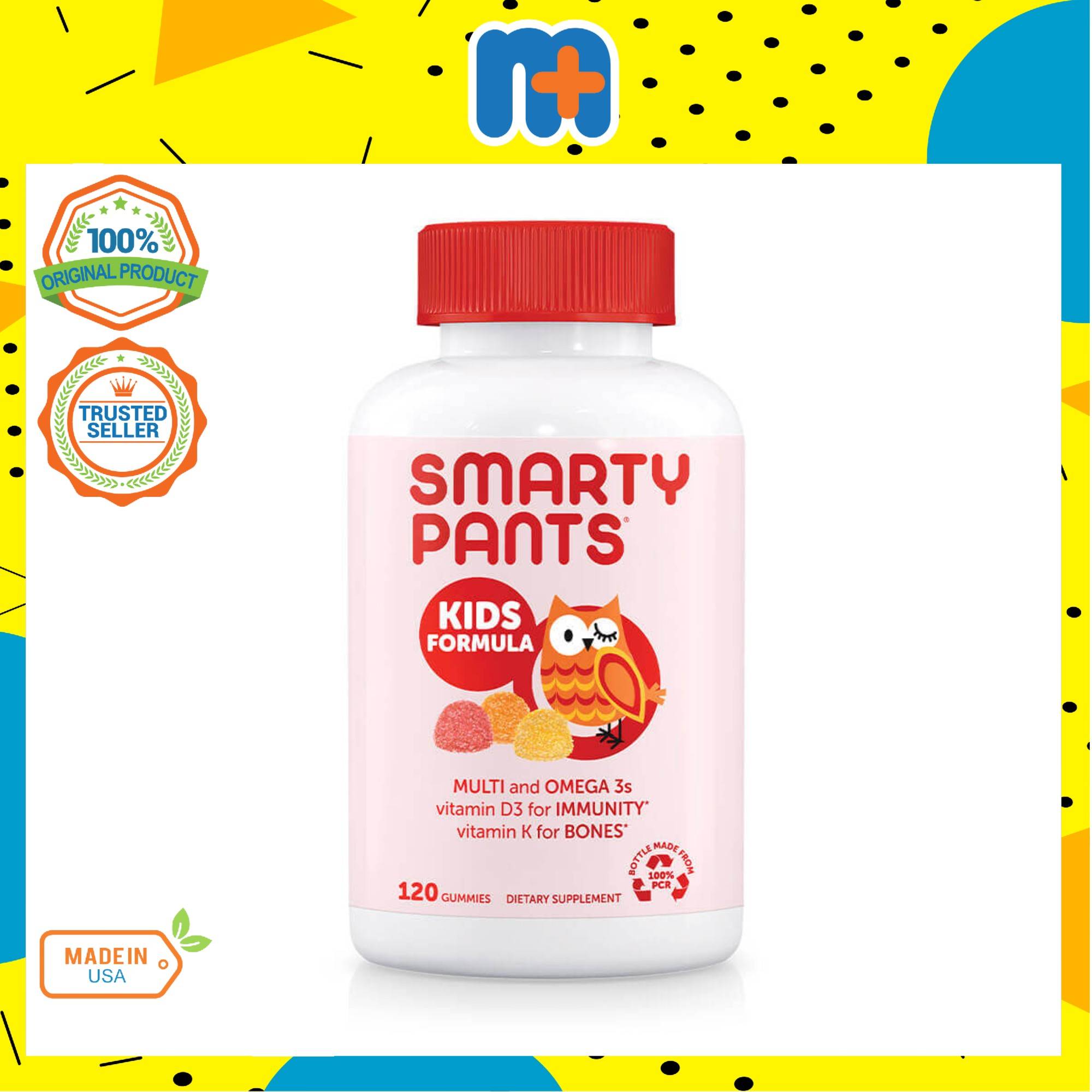 SMARTY PANTS KIDS MULTIVITAMIN WITH OMEGA FISH OIL 120S